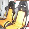 Kongie racing buckets with katzkin leather seat coves