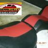 Motorcycle seat after inserts were added