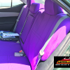 Rear Seat of Toyota Camry in purple neoprene 